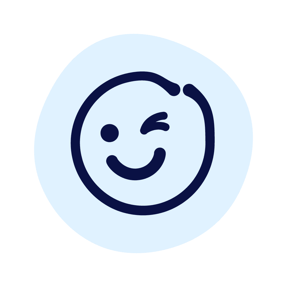 Winking face sticker